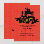 GRILLEN Party Einladung (Vorne/Hinten)