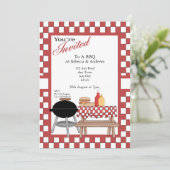 GRILLEN Party Einladung (Stehend Vorderseite)