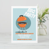 GRILLEN Party Einladung (Stehend Vorderseite)