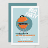 GRILLEN Party Einladung (Vorne/Hinten)