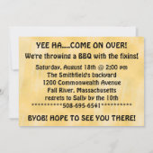GRILLEN-Party Einladung (Rückseite)