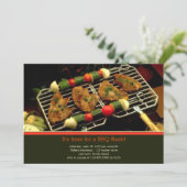 GRILLEN Party Einladung (Stehend Vorderseite)