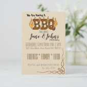 GRILLEN Party Einladung (Stehend Vorderseite)