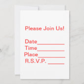 GRILLEN Party Einladung (Rückseite)