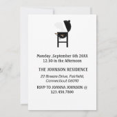 Grillen Party Einladung des Red White and Blue Lab (Rückseite)