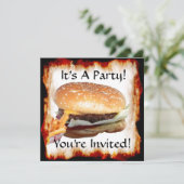 GRILLEN Party!Einladung Einladung (Stehend Vorderseite)