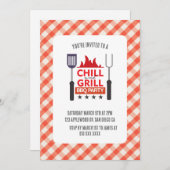 GRILLEN Party Einladung, Größe: 5" x 7" Einladung (Vorne/Hinten)