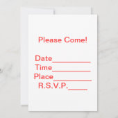 GRILLEN Party Einladung mit Utensils (Rückseite)