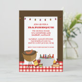 GRILLEN Party Einladungen (Stehend Vorderseite)