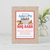 Grillen-Party Einladungen des Vaters (Stehend Vorderseite)