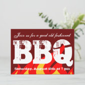 GRILLEN Party Einladungen | Vorlage für benutzerde (Stehend Vorderseite)