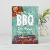 Grillen-Party für benutzerdefiniertes Foto Abschlu Einladung (Stehend Vorderseite)