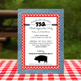 Grillen-Party für die Echtzeit-Anwesen-Client-Bewe Einladung