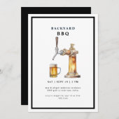 GRILLEN-Party für stich- und Bierkästen Einladung (Vorne/Hinten)