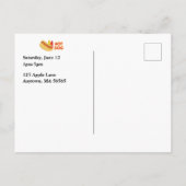 GRILLEN Party Hot Dog Konditionen Hostname Ankündigungspostkarte (Rückseite)