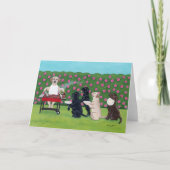 GRILLEN Party Labrador im Azalea Garten Karte (Vorderseite)