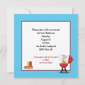 GRILLEN Party mit Grillhunden Einladung (Rückseite)