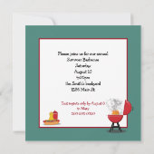 GRILLEN Party mit Rauchgrill Einladung (Rückseite)