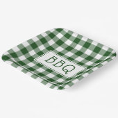 Grillen Party von Green und White Gingham Pappteller (Gewinkelt)