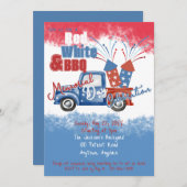 Grillen-Party zum Gedenktag - Unabhängigkeit Einladung (Vorne/Hinten)