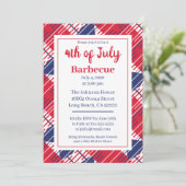 Grillen Patriotic Colors Einladung zum Unabhängigk (Stehend Vorderseite)