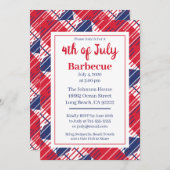 Grillen Patriotic Colors Einladung zum Unabhängigk (Vorne/Hinten)