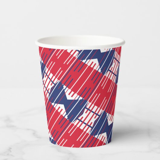 Grillen Patriotic Colors Pappbecher (Rückseite)