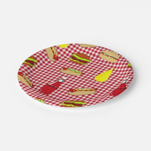 GRILLEN Picknick-alles- Gute zum Pappteller (Schrägansicht)