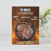 Grillen Picknick-Flyer Einladung (Stehend Vorderseite)