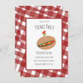Grillen Picnic Event Sandwich Einladung zum Vatert (Vorne/Hinten)