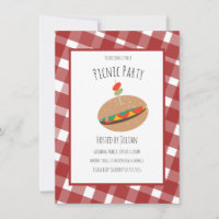 Grillen Picnic Event Sandwich Einladung zum Vatert