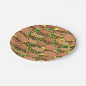 GRILLEN Picnic Hamburger Paper Teller (Schrägansicht)