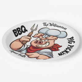 GRILLEN Pig Pickin's Party Goods Plate Pappteller