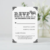 GRILLEN PIG ROAST RSVP CARDS KARTE (Stehend Vorderseite)