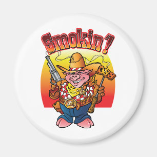GRILLEN Pig Smokin'! Magnet