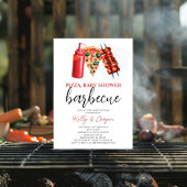 GRILLEN Pizza Gender Natural Baby Dusche Einladung
