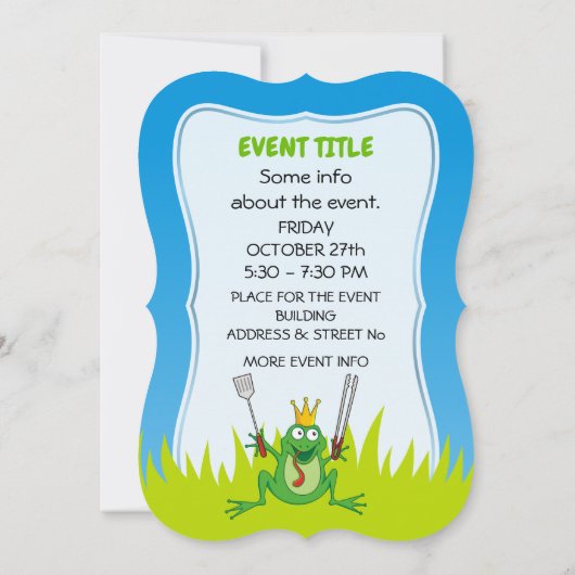 GRILLEN Prince Einladung (Rückseite)