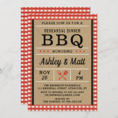 GRILLEN Proben-Abendessen-Einladung Einladung (Vorne/Hinten)