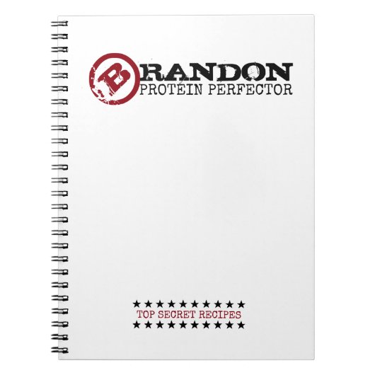 GRILLEN PROTEIN PERFECTOR Funny "Top Secret" Rezep Notizblock (Vorderseite)