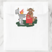 Grillen Quadratischer Aufkleber (Tasche)