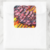 GRILLEN QUADRATISCHER AUFKLEBER (Tasche)