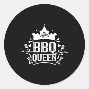Grillen Queen Grill Meat Byrbecue Grilling Grillen Runder Aufkleber