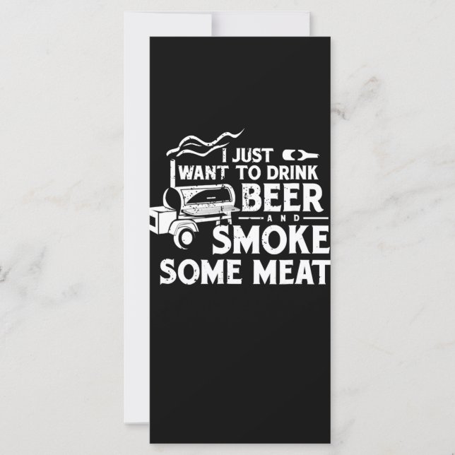 GRILLEN Rauchen Pitmaster Gift Drink Bier Rauchfle (Vorderseite)