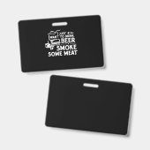 GRILLEN Rauchen Pitmaster Gift Drink Bier Rauchfle Ausweis (Vorder- & Rückseite)