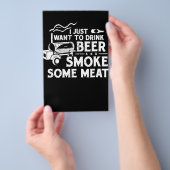 GRILLEN Rauchen Pitmaster Gift Drink Bier Rauchfle Flyer (Handgriff)