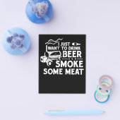 GRILLEN Rauchen Pitmaster Gift Drink Bier Rauchfle Flyer (Einzeln)