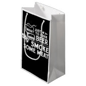 GRILLEN Rauchen Pitmaster Gift Drink Bier Rauchfle Kleine Geschenktüte (Vorderseite Schrägansicht)