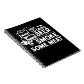 GRILLEN Rauchen Pitmaster Gift Drink Bier Rauchfle Notizblock (Rechte Seite)