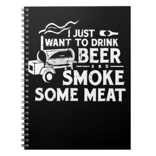 GRILLEN Rauchen Pitmaster Gift Drink Bier Rauchfle Notizblock