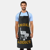 GRILLEN Raucher Addict Fleisch Raucher T - Shirt Schürze (Getragen)